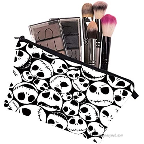 Nightmare Before Christmas Cosmetic Bag for Women Adorable Roomy Makeup Bags Travel Toiletry Bag Accessories Organizer
