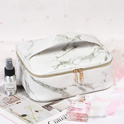 SUBANG 3 Pack Marble Makeup Bag Toiletry Bag Travel Bag Portable Cosmetic Bag Makeup Brushes Bag Waterproof Organizer Bag for Women Girls Men