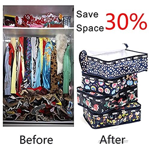 Arxus Packing Cube Travel Waterproof Dustproof Clothes Fashion Organizer Bag for Luggage Home Storage