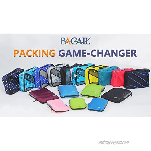 BAGAIL 6 Set / 8 Set Packing Cubes Luggage Packing Organizers for Travel Accessories