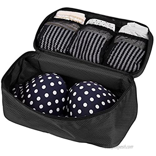 Banuce Women's Lingerie Organizer Bag Travel Underwear Packing Case Multi Purpose Garment Organzier for Women