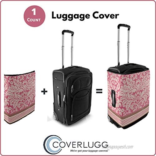 Coverlugg Neoprene Luggage Cover for Large Checked Bag Pink Flowers