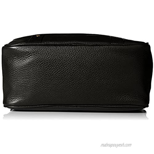 Dopp Men's Soho Leather Top Zip Travel Kit black One Size
