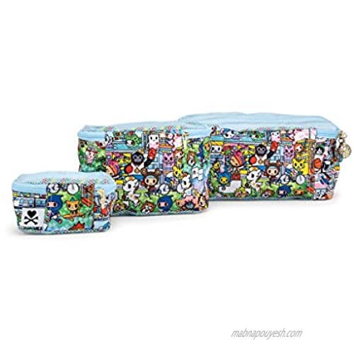 JuJuBe | Be Organized Compact Travel Packing Cubes for Luggage Diaper Bags Purses | 3-Piece Set | Tokidoki | Team Toki