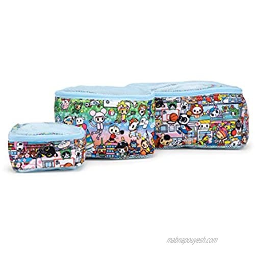 JuJuBe | Be Organized Compact Travel Packing Cubes for Luggage  Diaper Bags  Purses | 3-Piece Set | Tokidoki | Team Toki