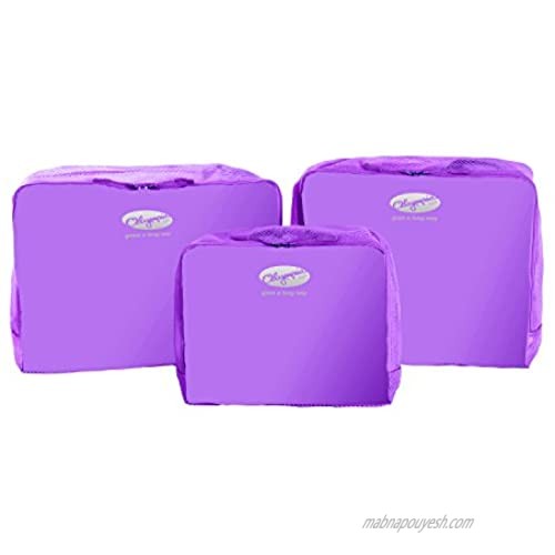 Olympia 3-Piece Packing Pouch Set  Purple  One Size