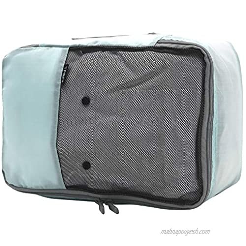 TPRC 6 Piece Packing Cubes Shoe Laundry Bag Travel Organizer Set Opal Blue