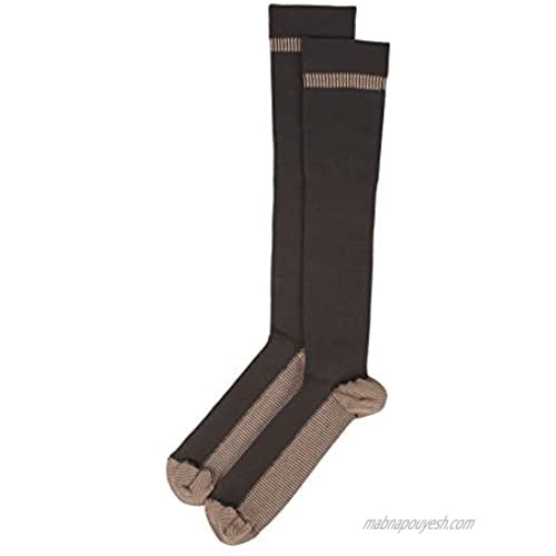Travelon Lg. Copper Infused Compress Socks  Dark Brown  One Size