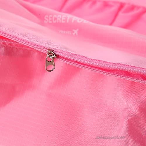 Xiaolanwelc Waterproof Portable Travel Bra Underwear Organizer Bag Lingerie Toiletry Wash Storage Case (Pink)
