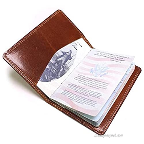 Boarding Pass Globe Passport Cover / Wallet - Whiskey