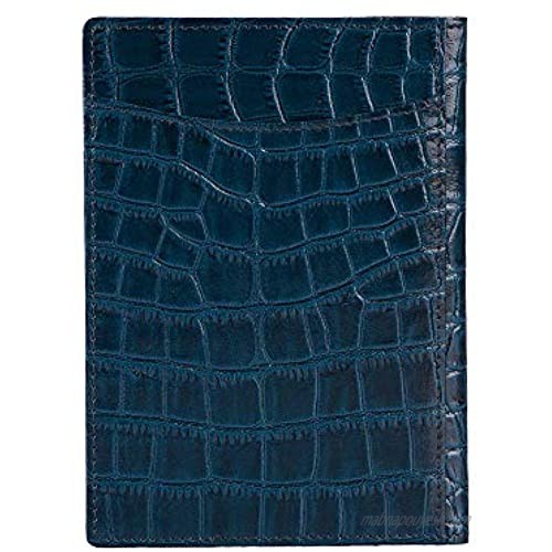 OROM Passport Holder bonded leather handmade (Blue)