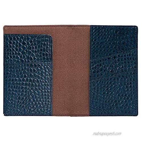 OROM Passport Holder bonded leather handmade (Blue)
