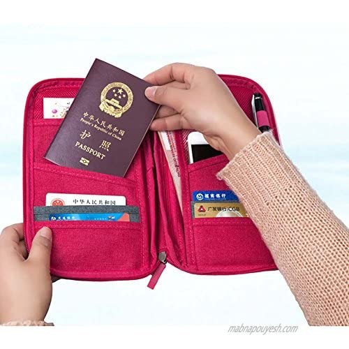 Topcloud Travel Passport Wallet Credit Card Holder with Phone Pockets for Men and Women
