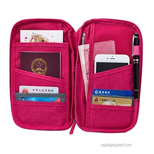Topcloud Travel Passport Wallet Credit Card Holder with Phone Pockets for Men and Women