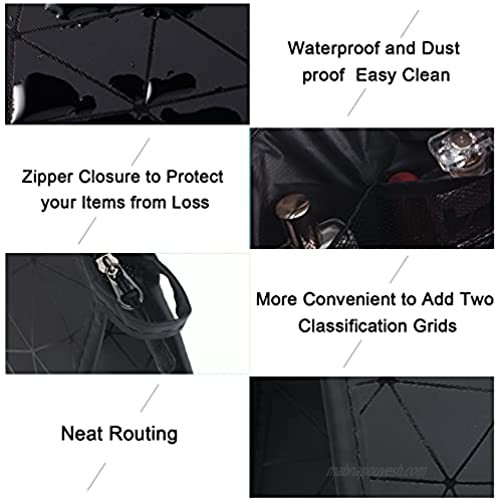 2 Pieces Lightweight Toiletry Bag Waterproof Toiletries Organizer Bag with Zippered Classic Travel Cosmetic Bag for Traveling Bathroom Gym (Black)