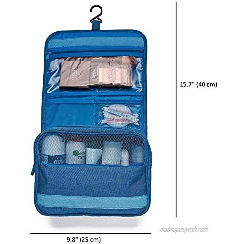 Dip a Trip Toiletry Bag for Men and Women – Travel Cosmetic Organizer for Makeup and Toiletries – Extra Durable with Elegant Hook for Easy Hanging in Bathroom – Premium Gift Box Included