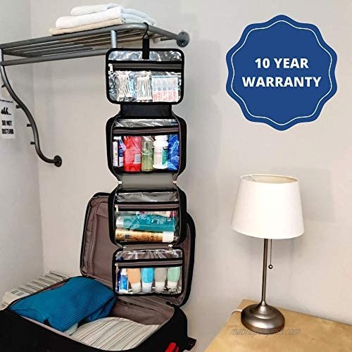 Hanging Toiletry Bag For Women and Men Use As A Makeup Bag Organizer Or Travel Bag - Includes TSA Approved Detachable Cosmetic Kit And Large Waterproof Compartments For Full Sized Toiletries