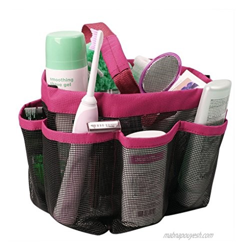 Hanging Toiletry Bag with 8 Compartment Mesh Shower Caddy Quick Dry Shower Tote Bag Organizer for Cosmetics  Swimming Supplies Bathroom Shampoo Soap Body Wash Towels Shaving Tools and Other Toiletries