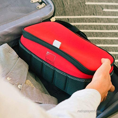 Lewis N. Clark Travelflex Toiletry Kit Makeup Bag Shower Caddy + Travel Organizer for Luggage Carry-on or Suitcase Classic Side Zip Charcoal