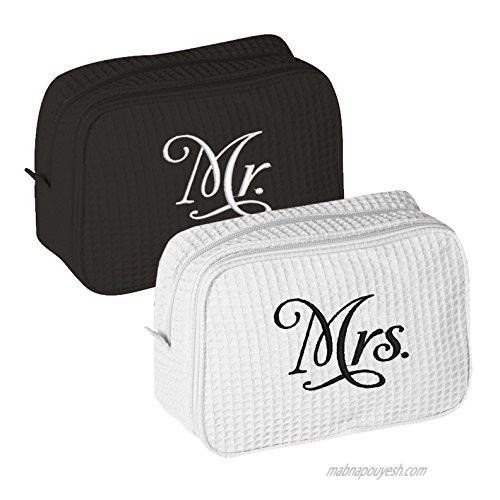 Mr. and Mrs. Cosmetic Toiletry Bag Set