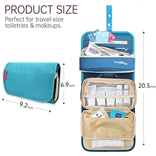 SURLABA Toiletry Bag Small Portable Hanging Makeup & Shaving Bag for Traveling Large Storage Detachable and Foldable Wash Bag Waterproof Wash bag for Men and Women Toileties Accessories Organizer