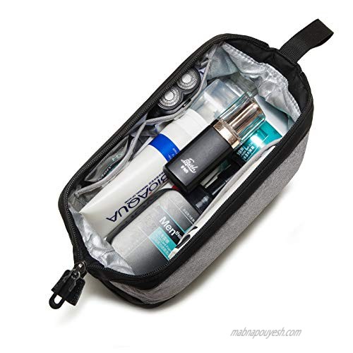 Toiletry Bag Dopp Kit for Men SCORLIA Premium Nylon Travel Bathroom and Shower Organizer Waterproof Shaving Bag for Toiletries Accessories Personal Items - Grey