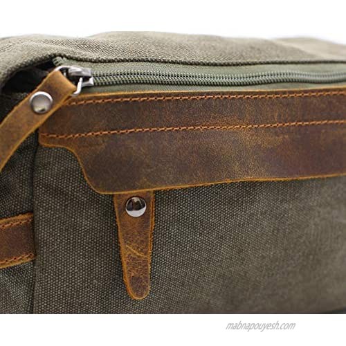 Toiletry Bag For Men Shaving Kit Bag Crazy Horse Leather Dopp Kit For Men Travel Shaving Bag Mens Toiletry Bag Canvas