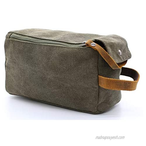 Toiletry Bag For Men Shaving Kit Bag Crazy Horse Leather Dopp Kit For Men Travel Shaving Bag Mens Toiletry Bag Canvas