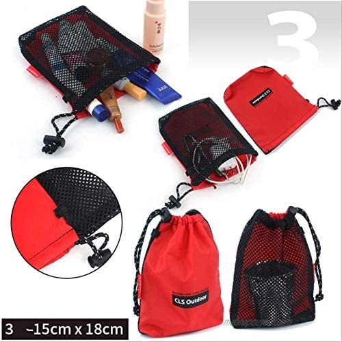 Toiletry Travel Bag Toiletry Bag 5PCS Clear Mesh Wash Bag Make up Bag with Drawstring Design Organize Storage Bags Travel Business Bathroom for Men Women and Kids