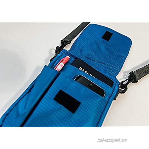 Crossbody Travel Organizer Secure Valuables Easy Carry Teal