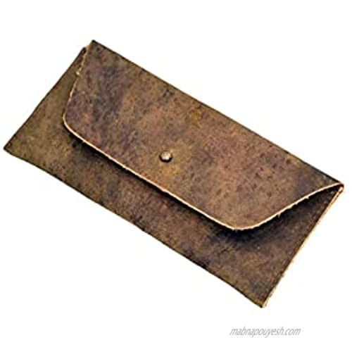 cuero Leather Utility Pouch / Wallet / Accessories / Cover / Travel Gear / Hand Bag/ Sunglass cover  Handmade Bourbon Brown