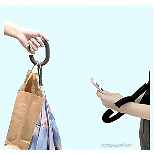 Adan Reverse Folding Inverted Umbrella Waterproof Windproof C-Shaped Handle Umbrella Inside-Out Folding for Cars with UV Protection Travel for Outdoor Rain & Sun