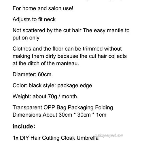 DIY Hair Beard Cutting Cloak Umbrella Cape