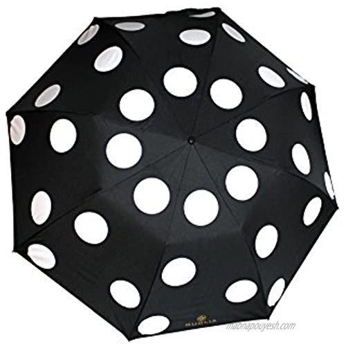 guglia New York Duck Umbrella Noir Black with White Polka Dot