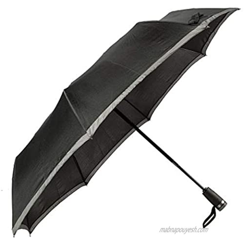 Hugo Boss Umbrella „Gear Black | Automatic Opening and Folding Function | Men Women Black Medium Size (Black)