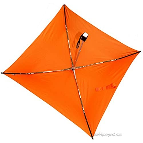 Impliva Ladies Square Folding Windproof Xtra Strong Auto Open/Close Umbrella(4 Colors) (Orange)