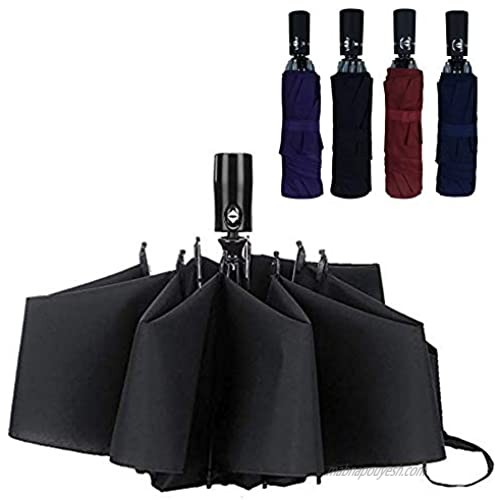 Inverted Windproof Umbrella Auto Open and Close  Compact Portable Travel Umbrella  Reverse Open Umbrella for Car