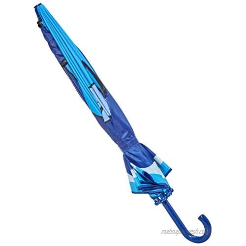 Kidorable Blue Dolphin Umbrella With Fun Pop-Out Fin and Ocean Trim
