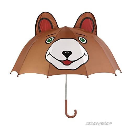 Kidorable Brown Bear Umbrella With Fun Pop-Out Ears  Big Smile