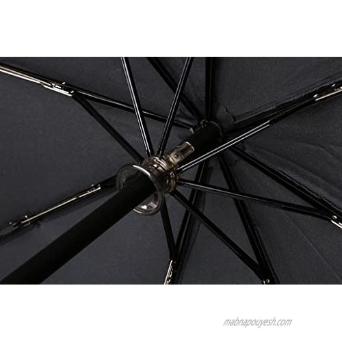Kobold Business Travel Automatic Open Close Lightweight Strong Umbrella Windproof and Teflon Coating (Black)