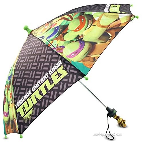 Nickelodeon Kids Umbrella and Slicker TMNT Toddler Boy Rain Wear Set for Ages 2-3