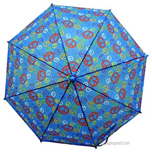 Rainstoppers Children's 34 Blue Peace Print Umbrella