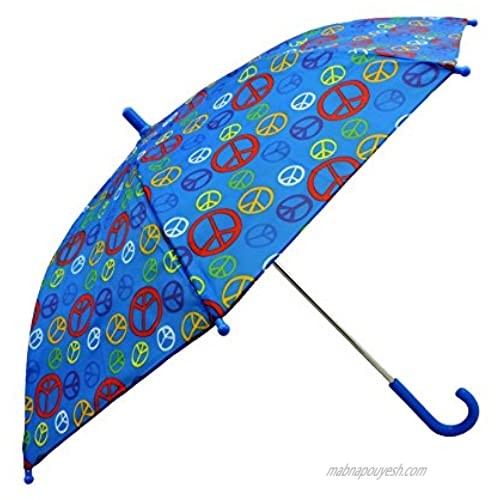 Rainstoppers Children's 34" Blue Peace Print Umbrella