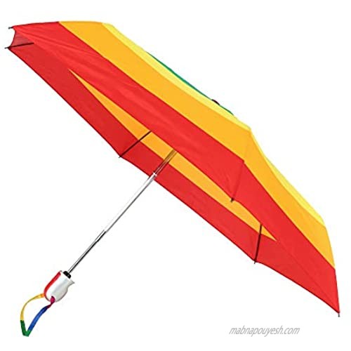 ShedRain Auto Push Button Open & Close Compact Folding Lightweight Travel Rainbow Umbrella – Rainproof & Windproof to Protect from Wind Rain & Sun – Portable: Fits in a Purse Tote Backpack & Car