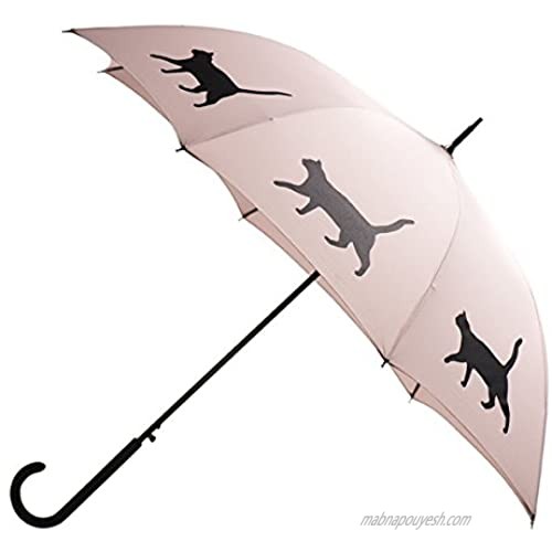 The San Francisco Umbrella Company Unisex-Adult (Luggage only) auto Open Stick Umbrella  Warm Taupe/Black  One_Size