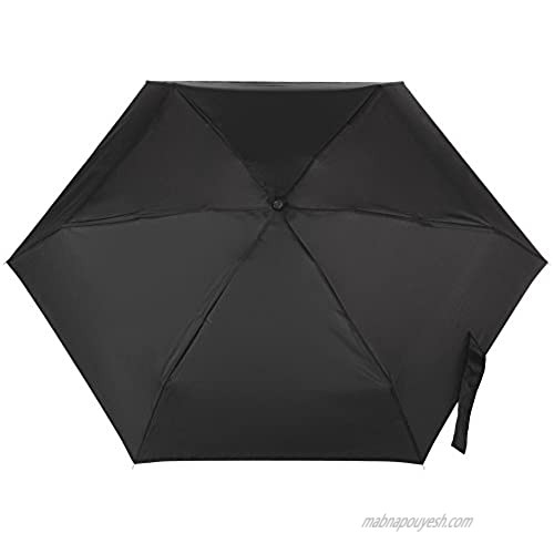 totes Compact Travel Foldable Water-Resistant Umbrella Black