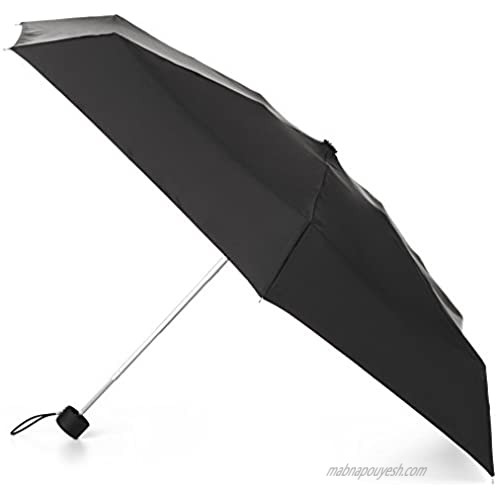 totes Compact Travel Foldable Water-Resistant Umbrella  Black