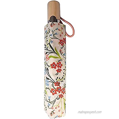 Totes Limited Edition Auto Open Umbrella with NeverWet technology  42" Canopy Floral