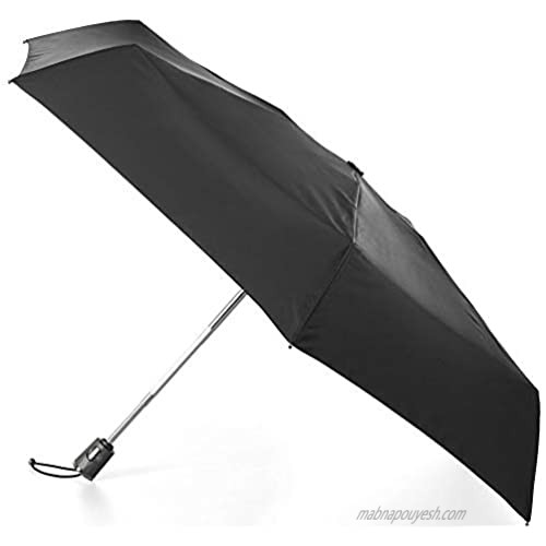 totes Titan Automatic Open & Automatic Close Windproof & Water-Resistant Foldable Umbrella  NeverWet technology  Canopy 44" Black