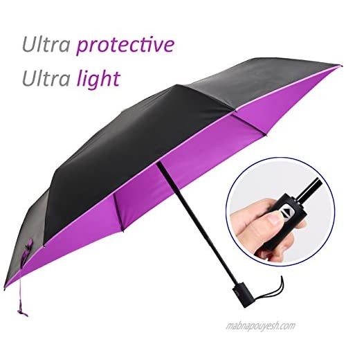 Travel Mini UV Auto Umbrella Rauiong Compact Umbrella Women Purse Handbag